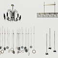 Metal chandelier 3d model