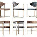 Modern Dining Chairs With Metal Frames And Upholstered Seats In Various Designs