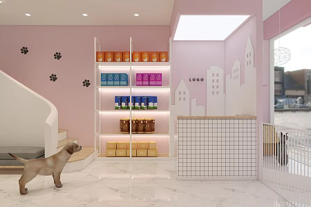 Modern Pet Shop 3d model