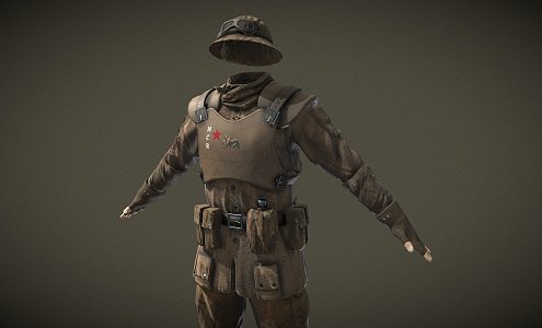 Weapon Soldier Uniform 3d model