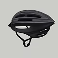 Gray Modern Cycling Helmet With Ventilation Holes And Adjustable Chin Straps