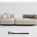 Modern Edra Combination Sofa 3d model