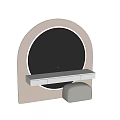 Dressing Table Dressing Table Fabric Square Stool Mirror 3d model