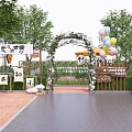 Park Online Red Card Pin 3d model
