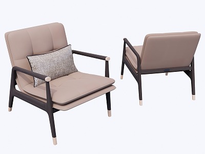 Italian Dining Chair Single Chair Leisure Chair 3d model