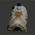 Reebok Instapump Fury White Orange Blue Sneakers With Pump Button Mesh Upper Beige Sole