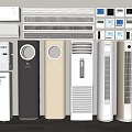 Different Types of Air Conditioners and Fans Showcasing Modern Designs and Styles