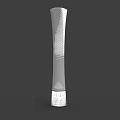 Modern White Column Featuring Spiral Texture And Smooth Top Base Design 3d model