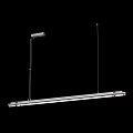 Modern Linear Chandelier With Metal Structure And Transparent Glass For Home Interior Design