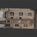 Living Supplies Including Air Conditioner Units in Narrow Alley Red Brick Flooring Old Weathered Walls