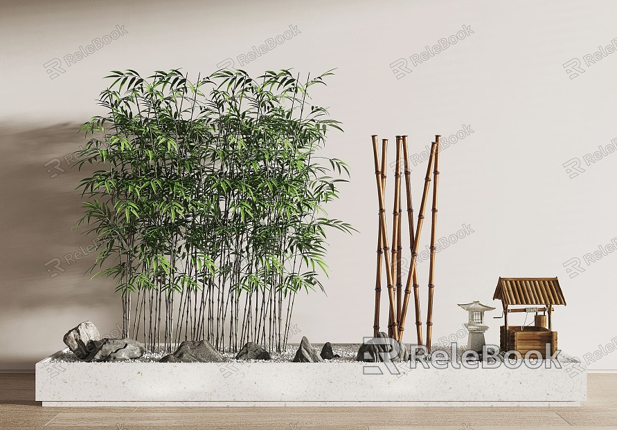 New Chinese landscape sketch bamboo model