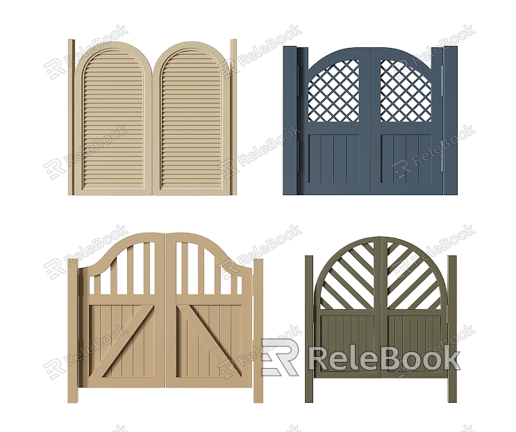 French Denim door half waist door louver door fence partition combination patio door model