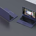 Lenovo Purple Laptop with Open Screen Display and Sleek Modern Design