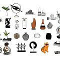 Modern Ornament Combination Ornament Display 3d model