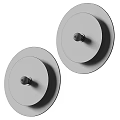 Modern Round Wall Lamps With Black And Copper Metal Finish And Bulb Design
