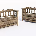 Traditional Wooden Leisure Chairs With Ornate Carved Details And Decorative Backrest Design