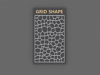 Minimalist Grid Shape Wall Decor With Abstract Geometric Pattern for Home Interior 3d model