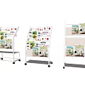 Multi tiered Magazine Display Racks With Wheels For Home Magazines Storage