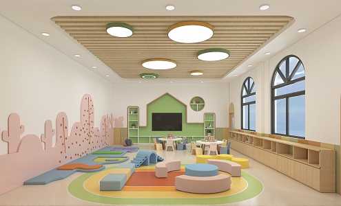 Early education classroom 3d model