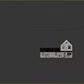Small House With Black Roof White Walls Front Porch And Utility Pole Power Line