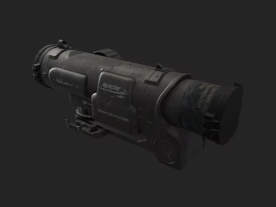 Tactical Military Weapon 3D Rendering With Mechanical Structure And Detailed Design 3d model