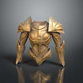 Golden Fantasy Armor Chestplate With Intricate Shoulder Decorations And Detailed Design