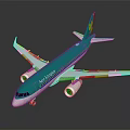 Airbus Passenger Aircraft With Green And White Livery Twin Engine Design