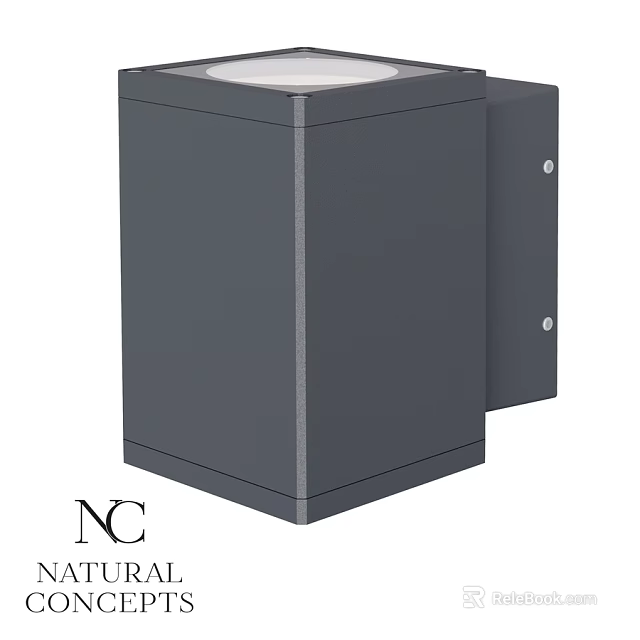 Gray Outdoor Wall Light With Metal Construction Weatherproof And Durable Design 3d model 
