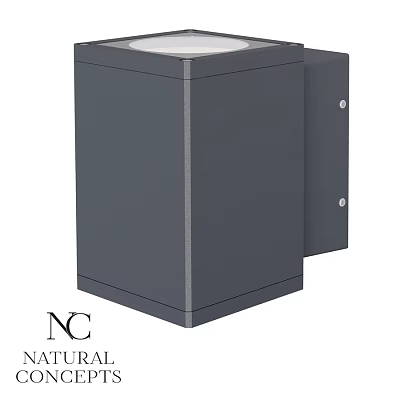Gray Outdoor Wall Light With Metal Construction Weatherproof And Durable Design 3d model