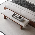 Modern Bed End Stool Bench 3d model