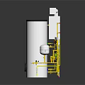 Efficient Home Domestic Water Heating Appliance System With Storage Tank And Pipes