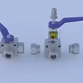 Three-way valve with internal structure Three-way plug valve Metal valve Pipeline valve Valve switch Gate valve Regulating valve Stop valve Connecting valve Water valve 3d model