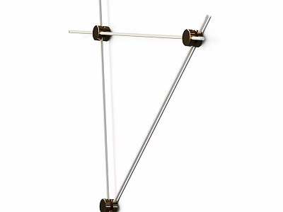 Modern Wall Lamp With Geometric Metal Frame And Glass Light Fixture Design 3d model