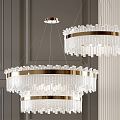 Light Luxury Crystal Chandelier 3d model