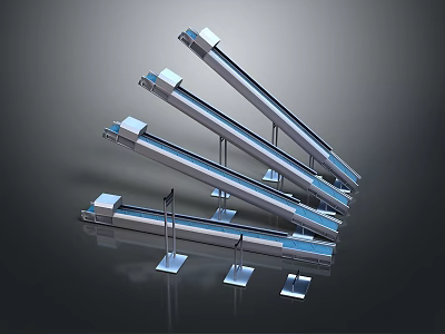 Modern Metal Door Handles With Sleek Design For Contemporary Home Interior Decor 3d model