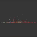 Colorful Food Particles Scattered On Dark Background With Various Shapes And Sizes
