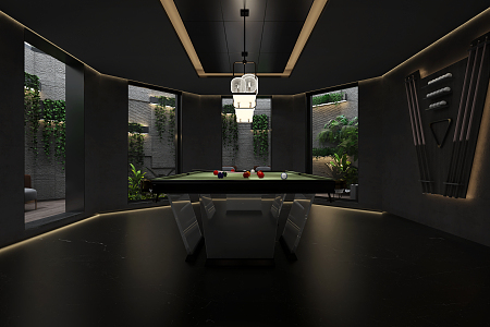 Modern Billiard Room 3d model