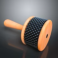 Wooden Handle Massage Roller With Black Beads For Daily Relaxation And Comfort