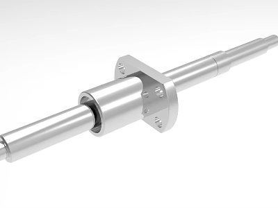 Industrial Equipment High Precision Metal Shaft With Bearing And Flange Mechanical Component 3d model