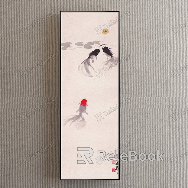 Chinese Animal Painting Red Entrance Animal model