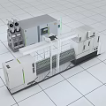 Smart Machine Automated Precision Control System With Mechanical Arms And Industrial Production Components 3d model