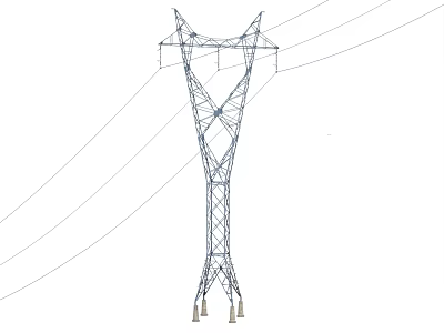 Electric tower High-voltage electric tower Transmission tower Cable Wire Power station Signal tower Iron tower 3d model