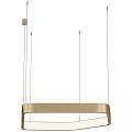 Modern Geometric Chandeliers With Gold Silver Metal Frames And Suspended LED Lighting