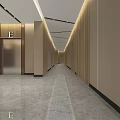 Modern aisle elevator 3d model