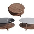 New Chinese Round Coffee Table 3d model