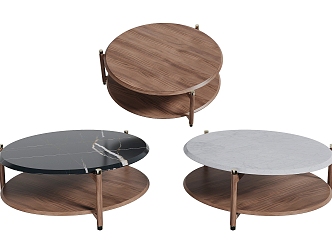 New Chinese Round Coffee Table 3d model