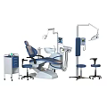 Essential Dental Medical Equipment Including Chair Light Treatment Unit And Instrument Cabinet