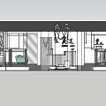 Modern Clothing Store Interior Design With Clothing Racks Mirrors And Displays
