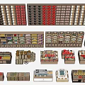 Modern Cultural and Creative Display Cabinet Cultural and Creative Display Rack Cultural and Creative Commodity Store Shelf Ornaments 3d model