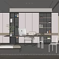Modern study 3d model